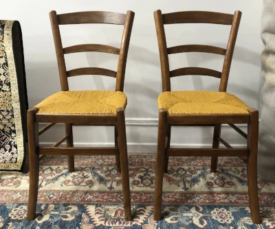 rénovation chaise paille